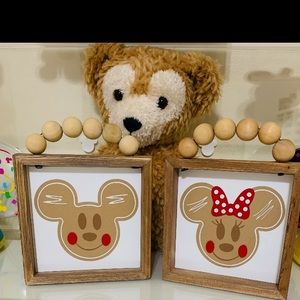 Handmade Mickey Mouse and Minnie Mouse decor